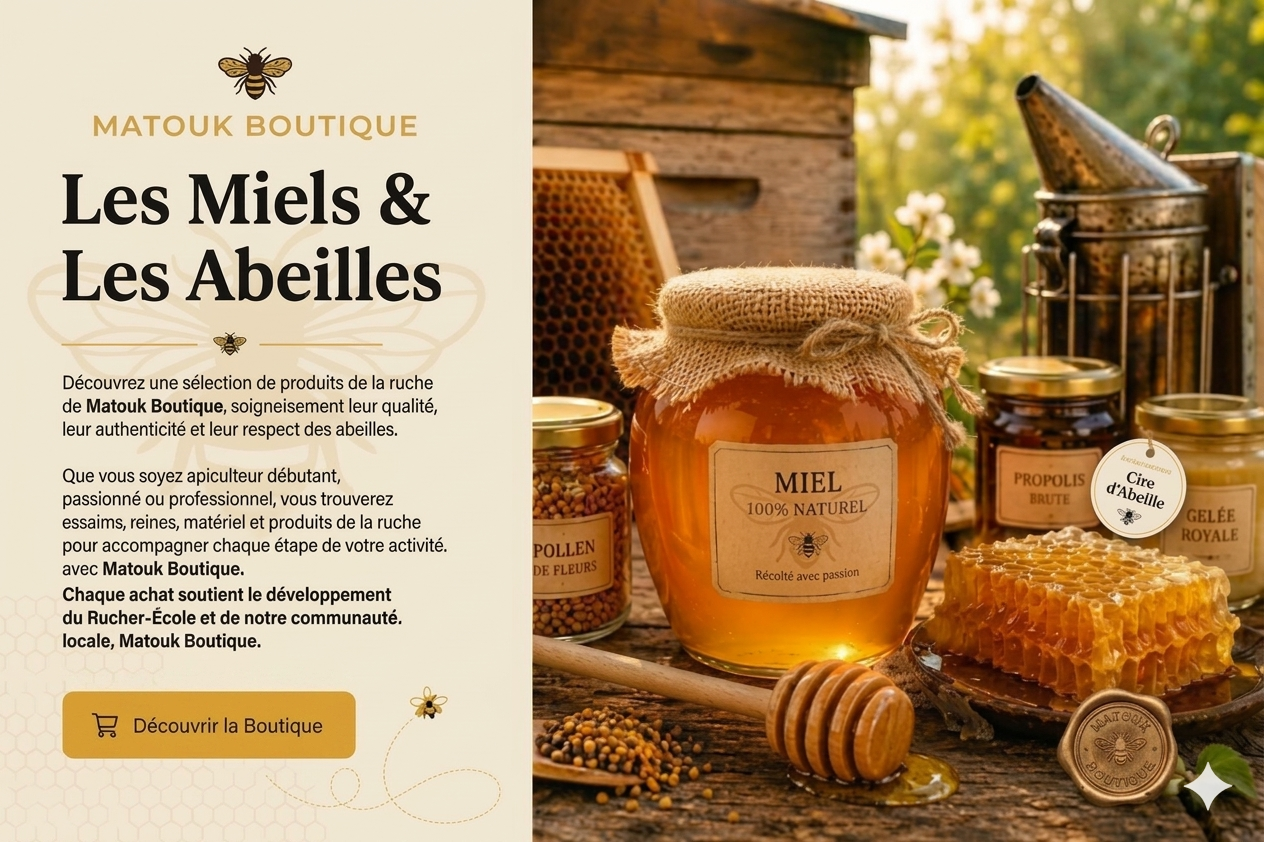 Matouk Boutique - Les miels et les abeilles